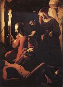 Georges de La Tour St Sebastian Attended by St Irene oil on canvas